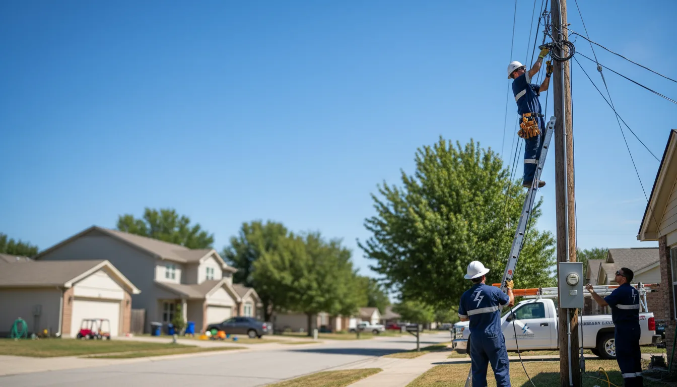 Residential electrician providing installation services in Leslie, AR